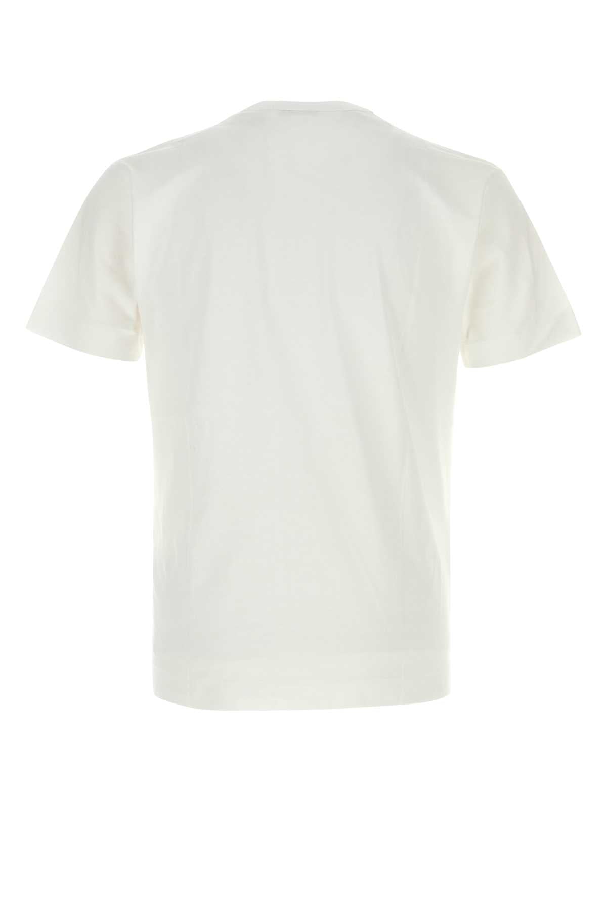 Comme Des Garcons Play Gold Heart T-Shirt — White, view 2
