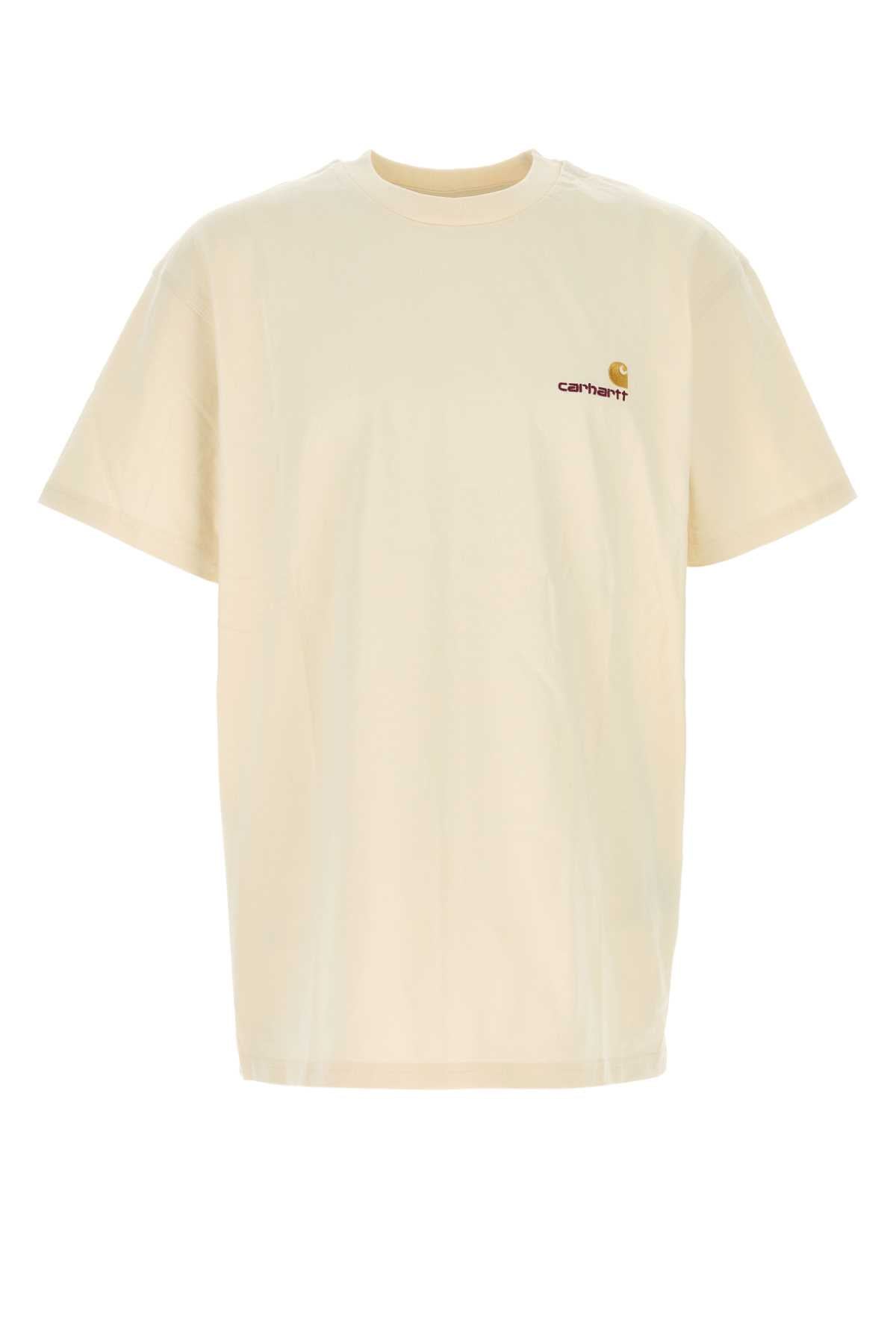 Carhartt Wip Logo-Embroidered Cotton T-Shirt — Beige by Carhartt Wip