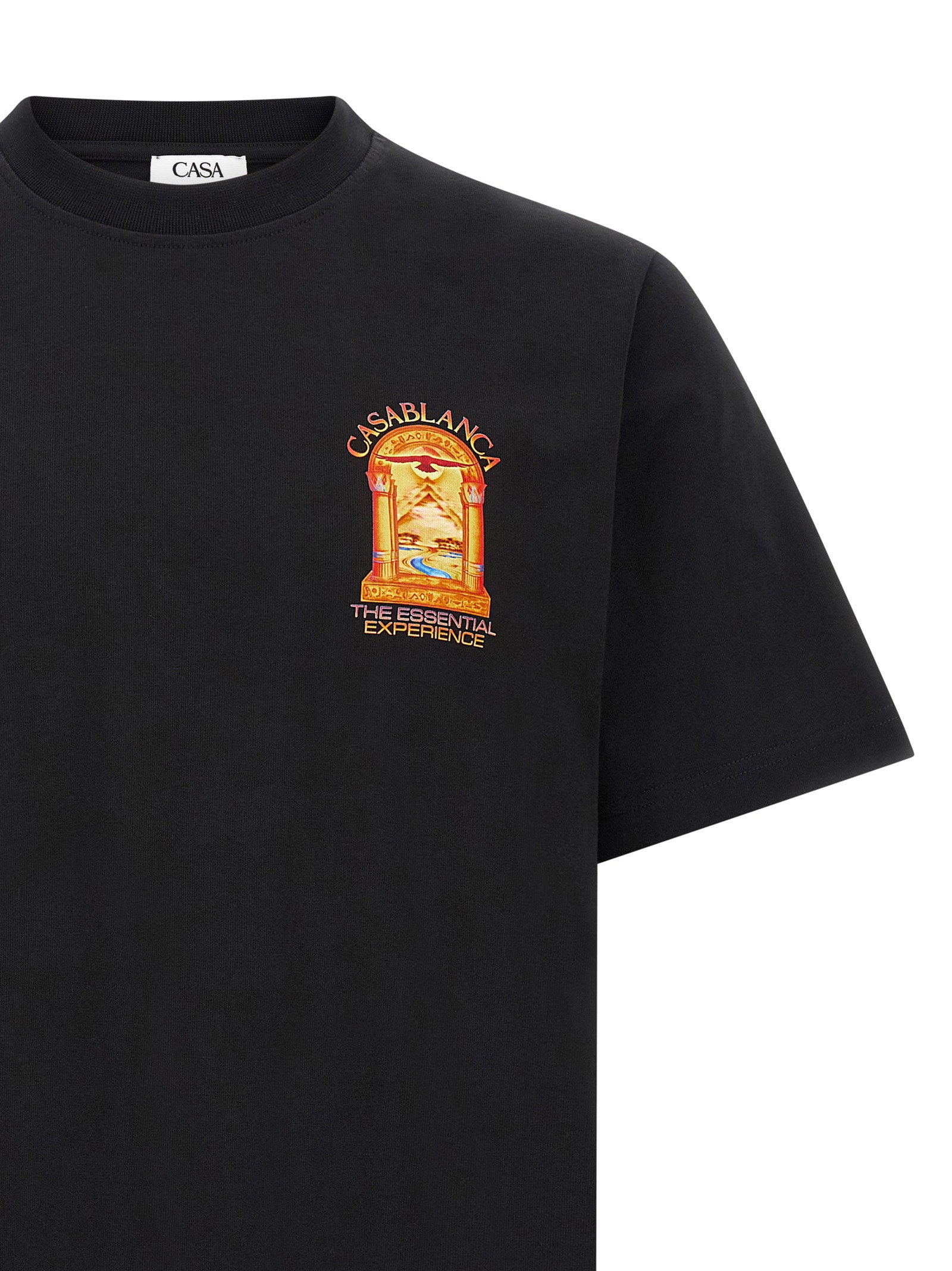 Casablanca Hermons Mirage Arch Graphic T-Shirt — Black, view 3