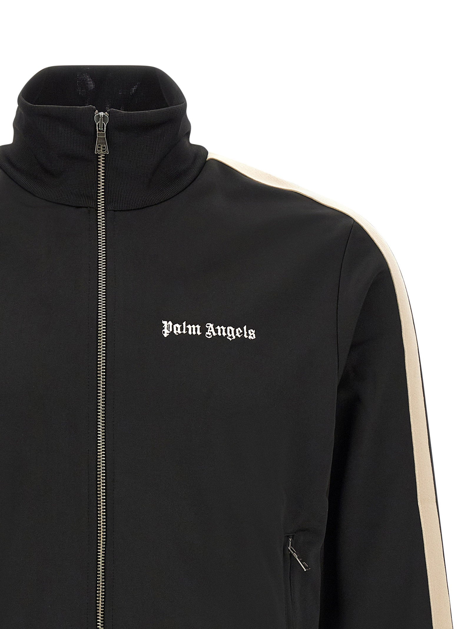 Palm Angels Track-Stripe Technical Sweatshirt — Black - L, view 3