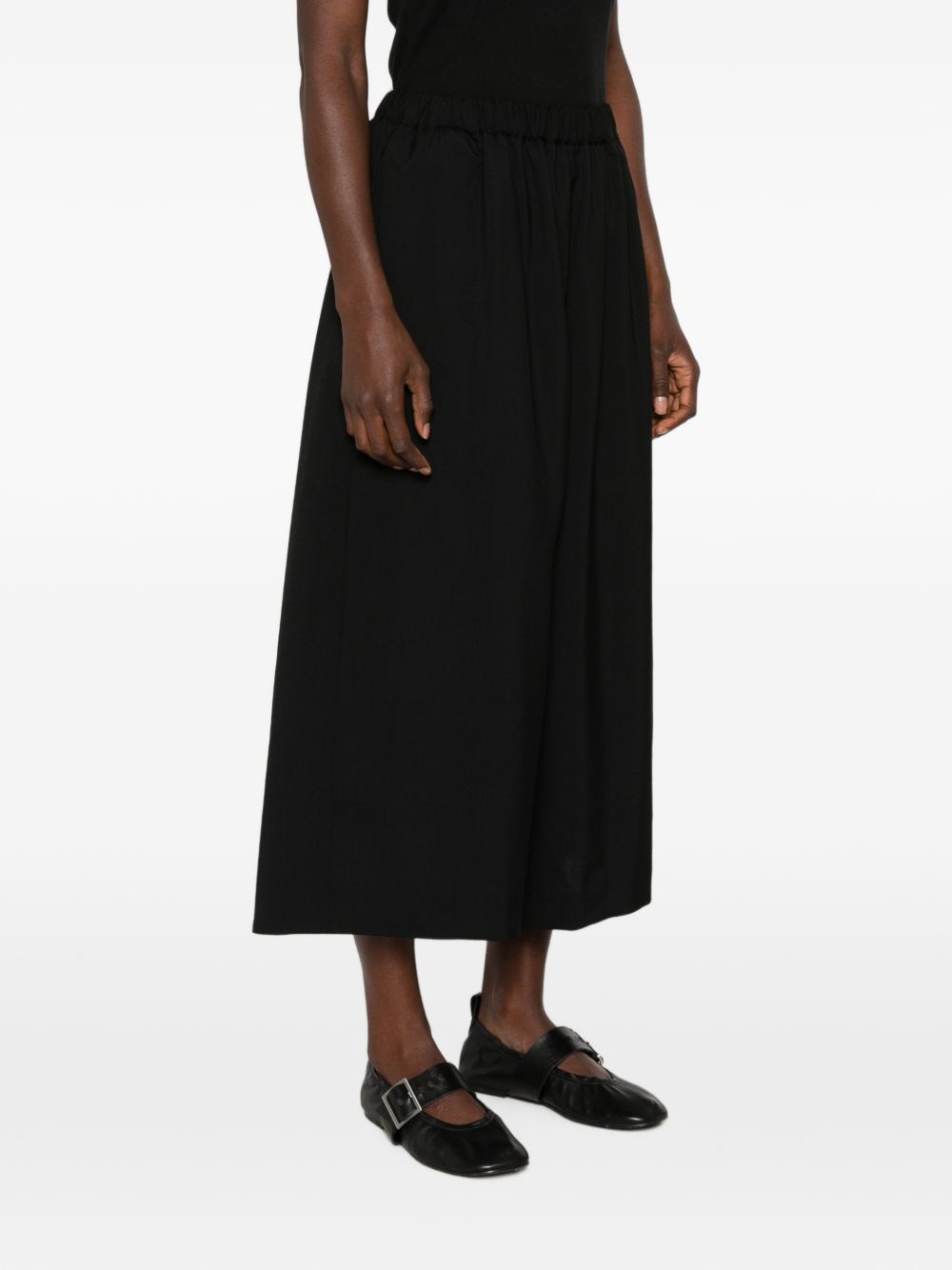 Comme Des Garcons Elasticated Waistband Trousers — Black, view 3