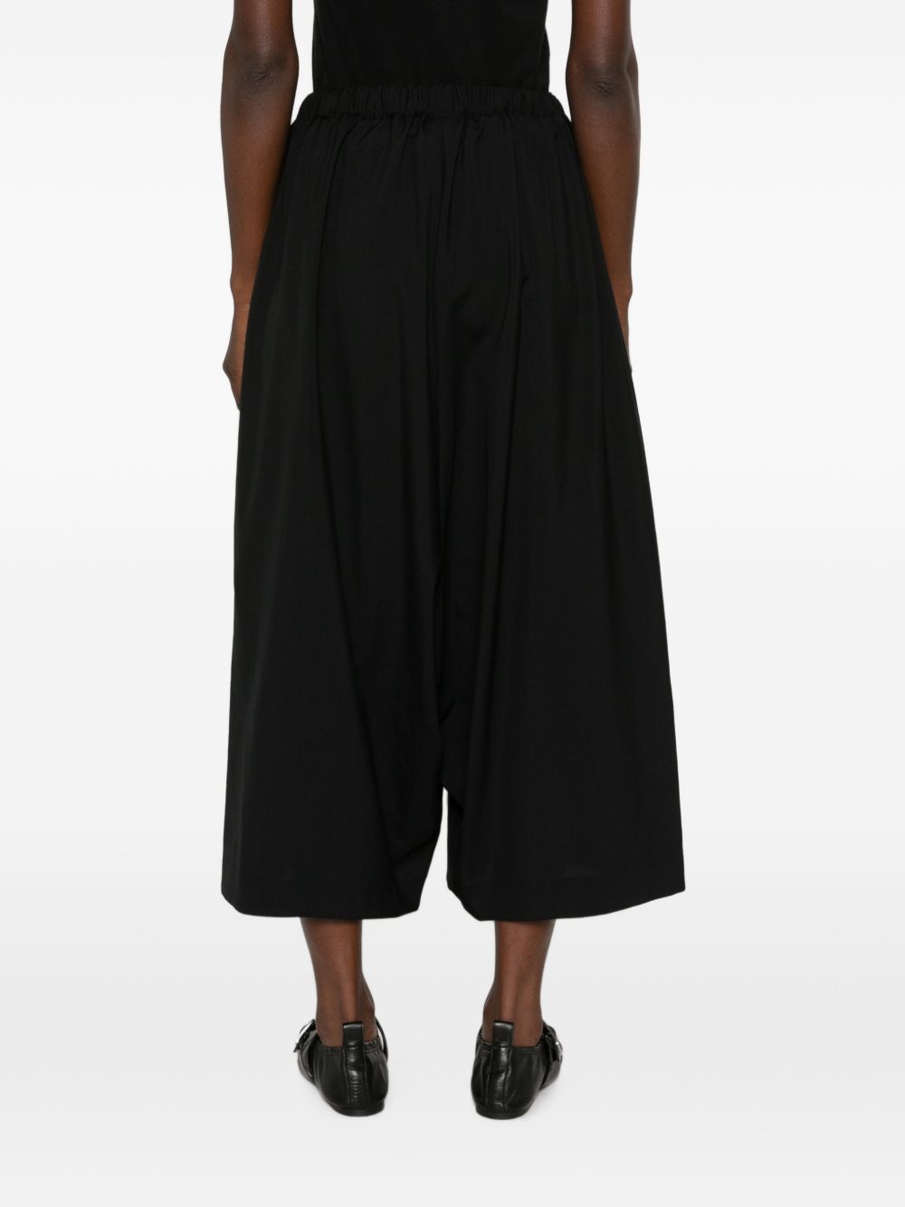Comme Des Garcons Elasticated Waistband Trousers — Black, view 5