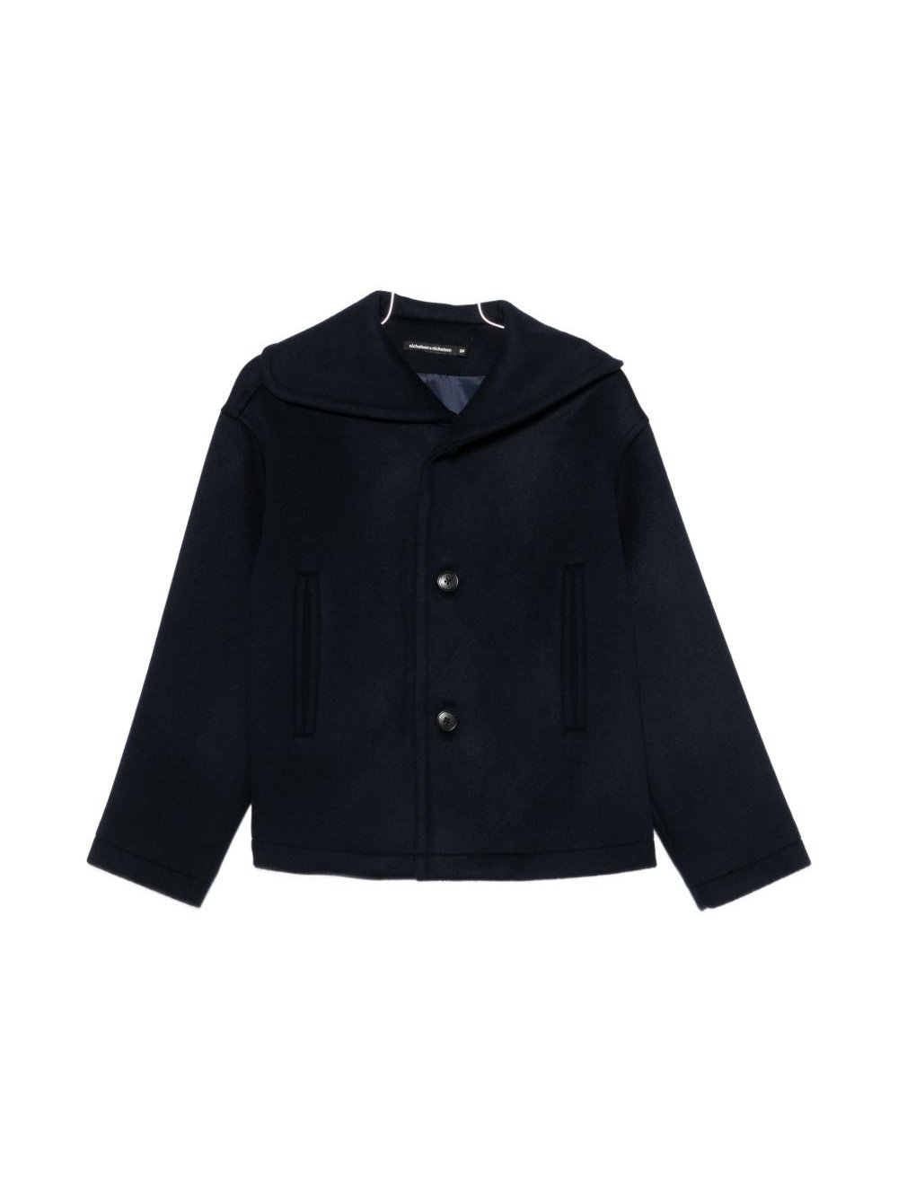 NICHOLSON & NICHOLSON Felted Wool Sailor Collar Jacket — Navy by NICHOLSON & NICHOLSON