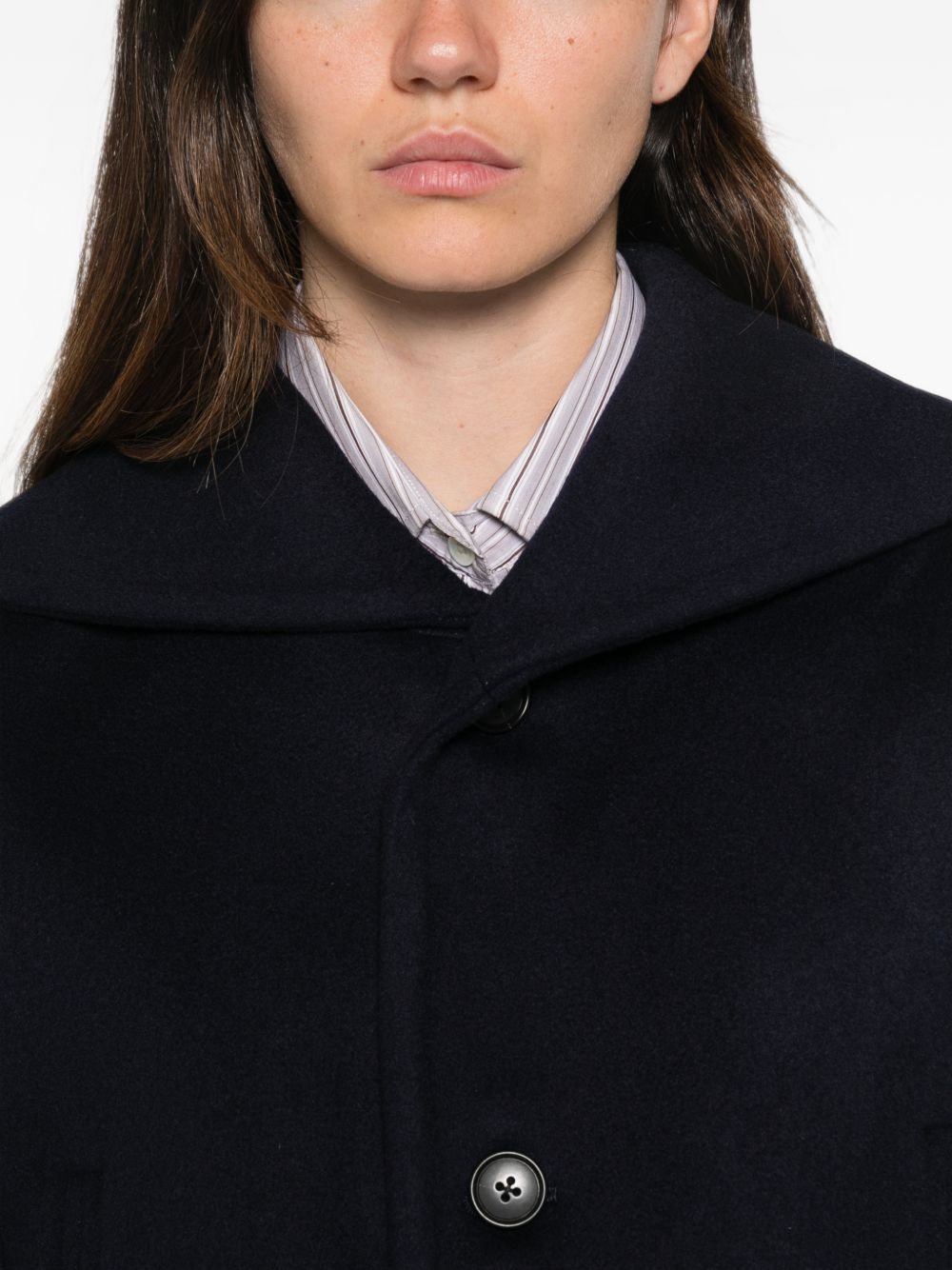 NICHOLSON & NICHOLSON Felted Wool Sailor Collar Jacket — Navy, view 2