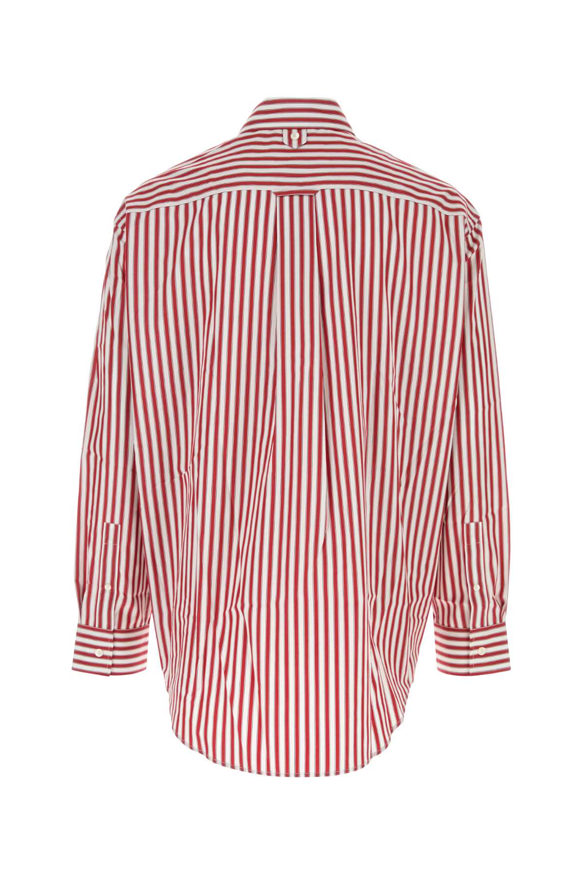 AMI Paris Cotton Shirt — Red, view 2