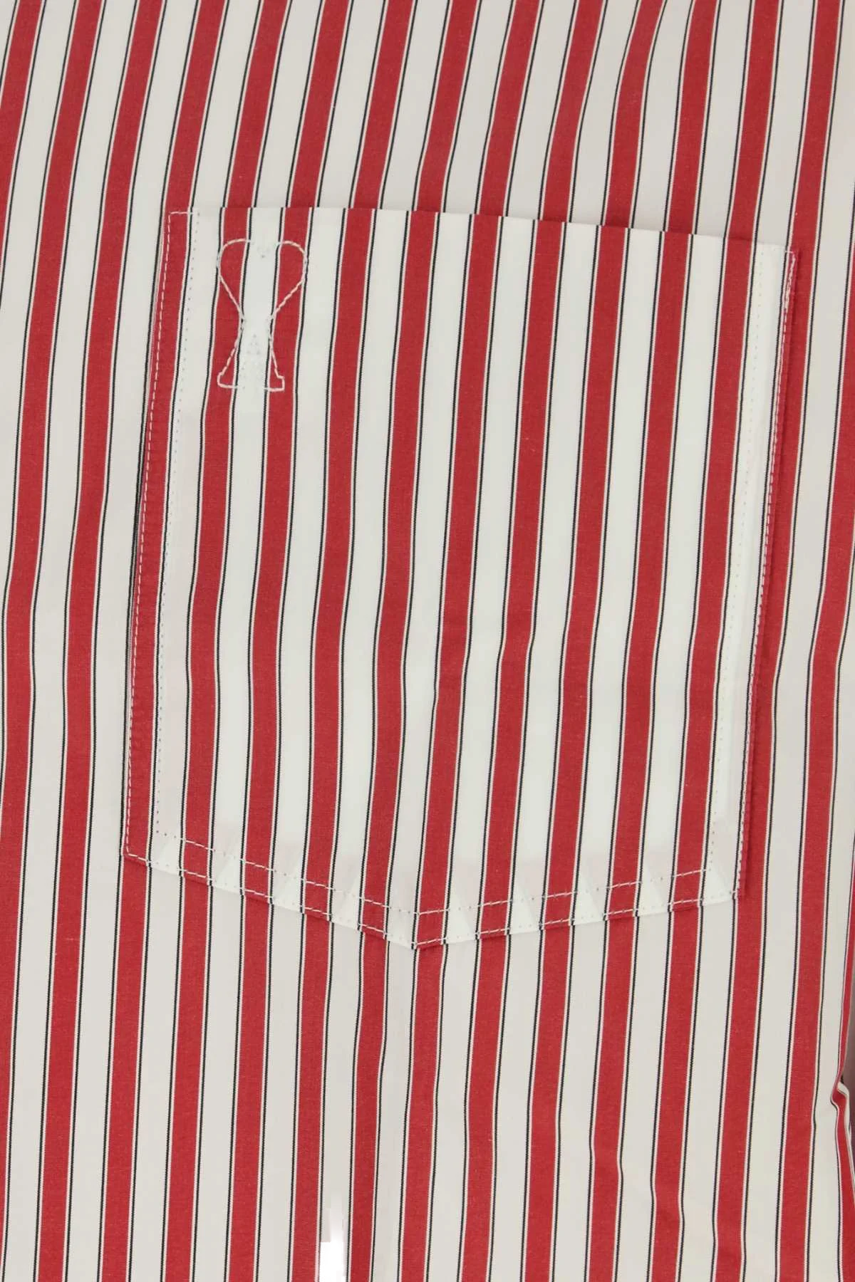 AMI Paris Cotton Shirt — Red, view 3