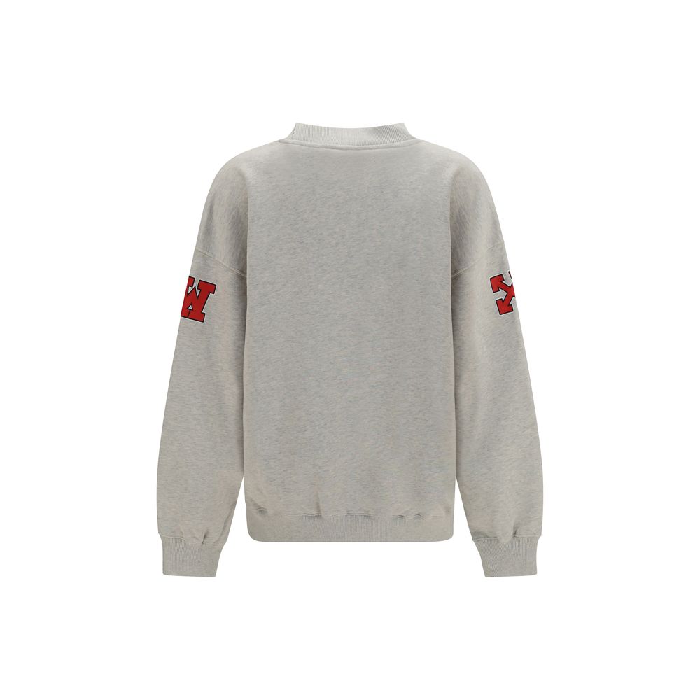 Off-White Off College Sweatshirt — Gray, view 2