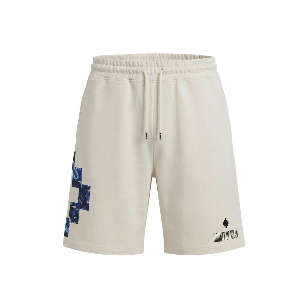 County Of Milan Cotton Bermuda Shorts — Cream, view 2