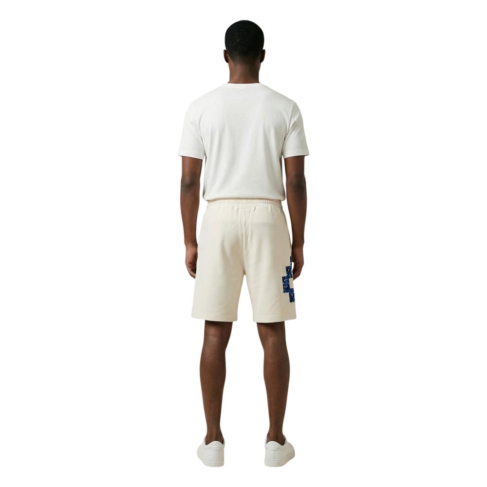 County Of Milan Cotton Bermuda Shorts — Cream, view 3