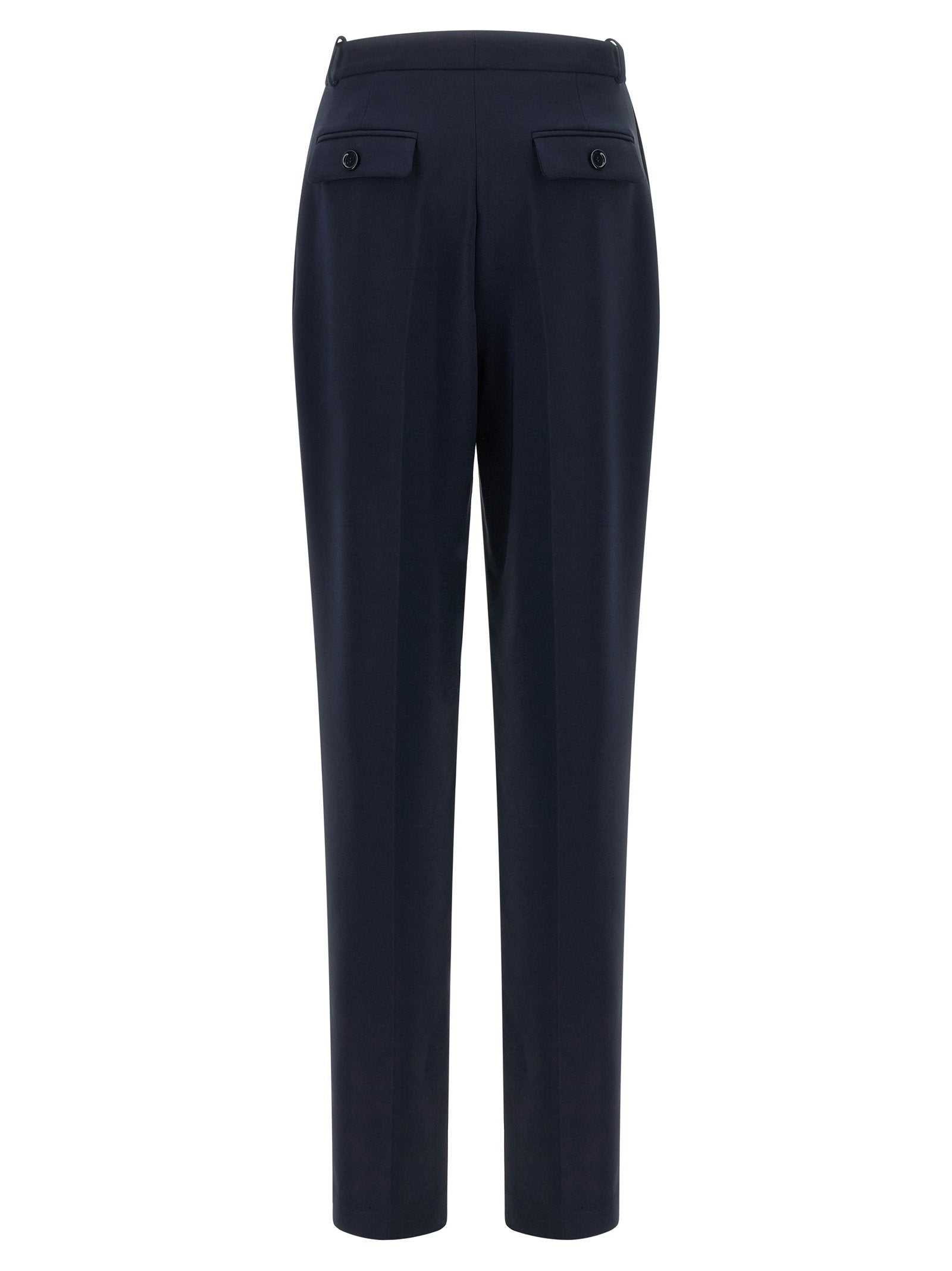 Elisabetta Franchi High-Waist Crepe Trousers, view 2