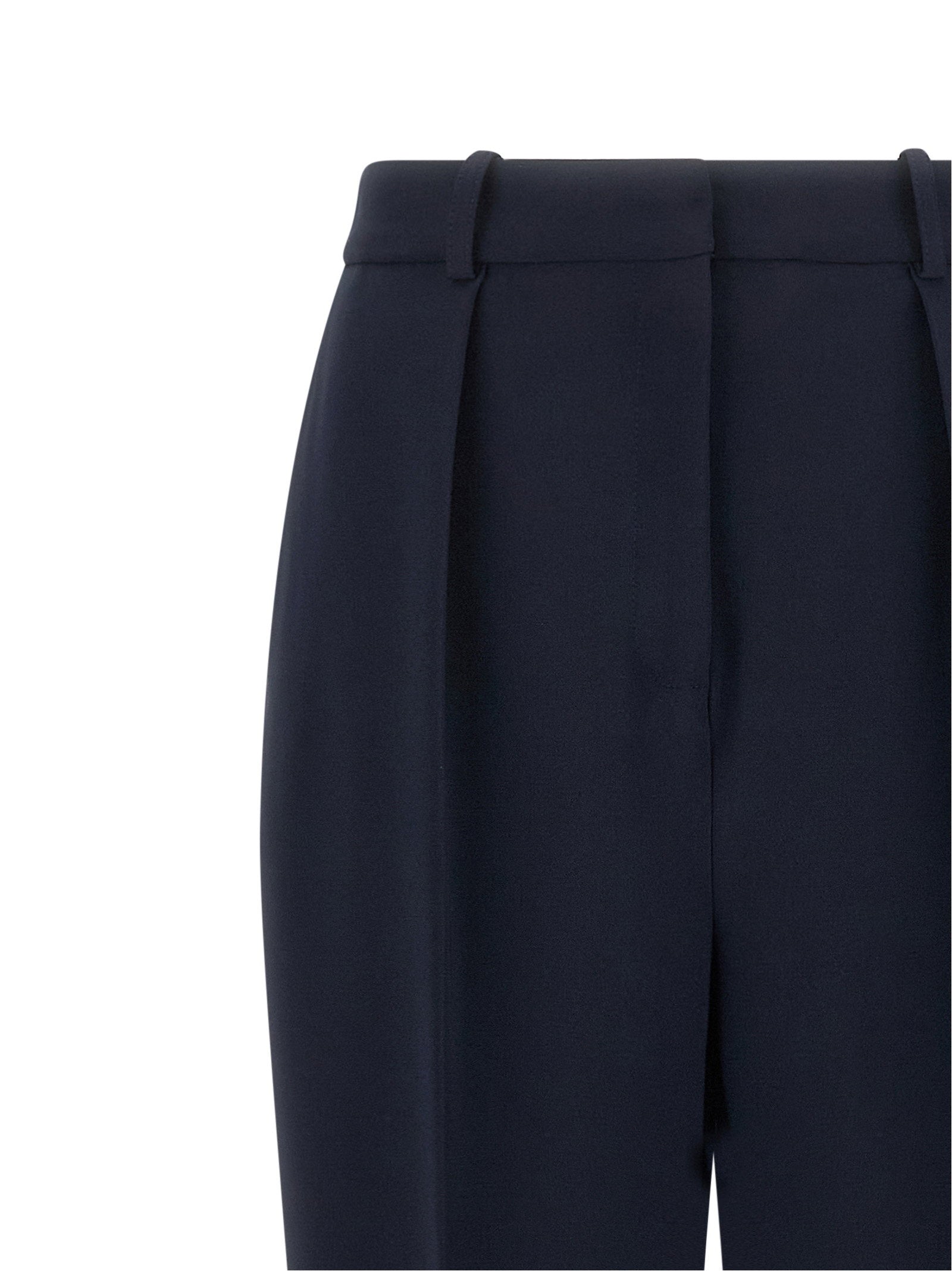 Elisabetta Franchi High-Waist Crepe Trousers, view 3