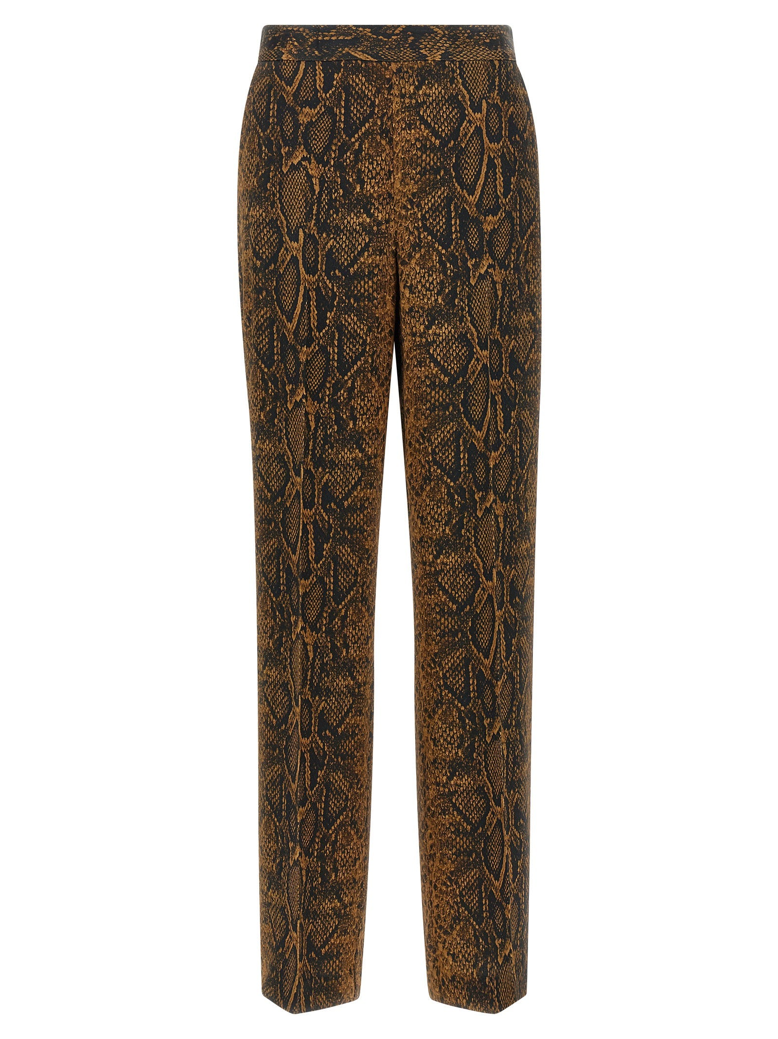 Twin Set Python Print Trousers — Camel by Twin-Set