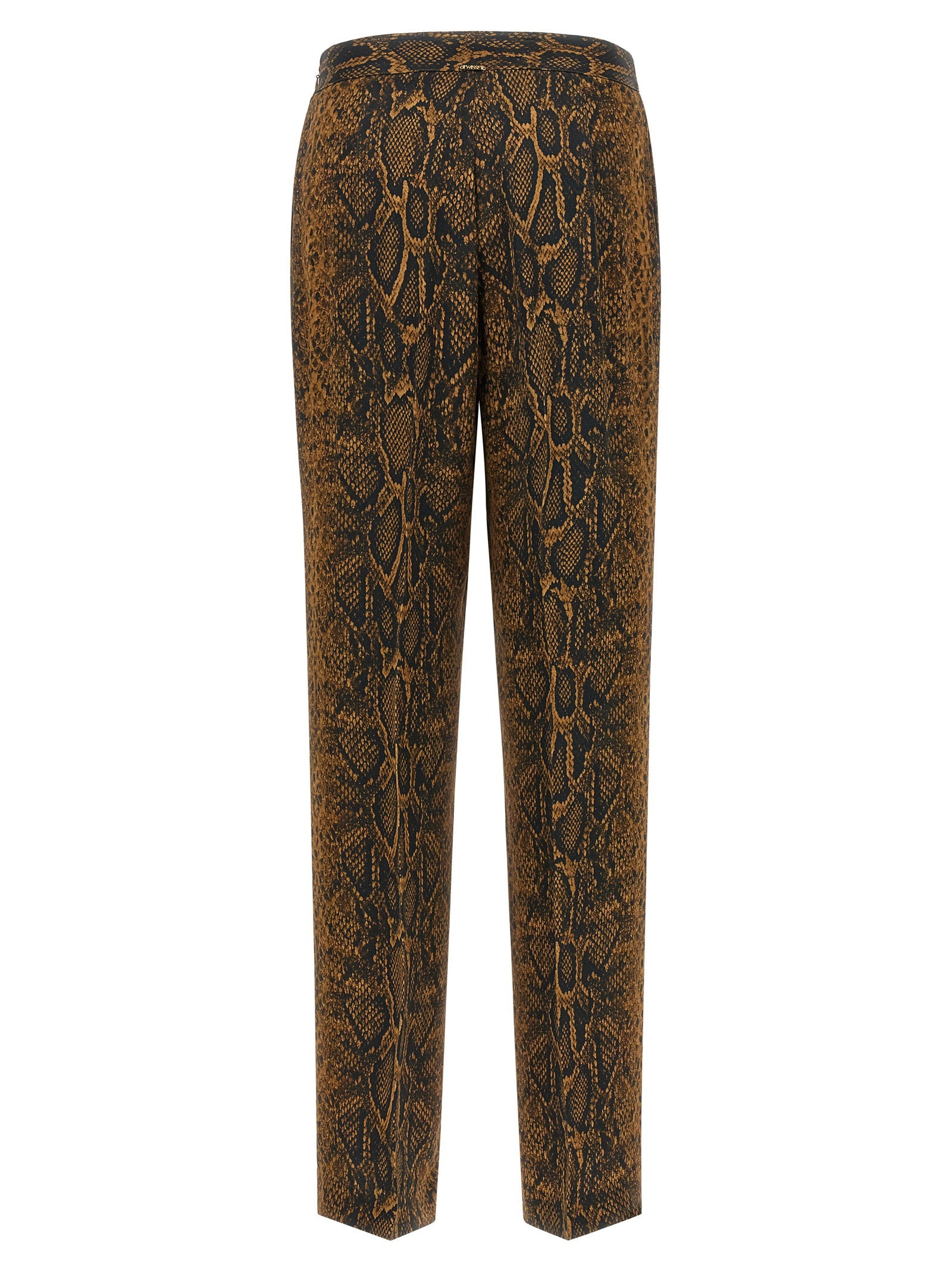 Twin Set Python Print Trousers — Camel, view 2