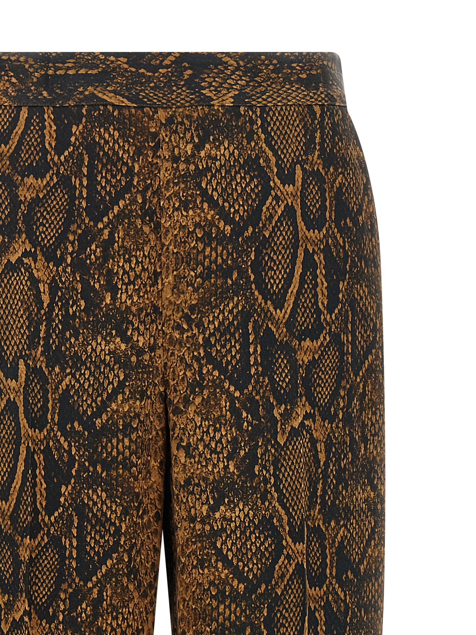 Twin Set Python Print Trousers — Camel, view 3