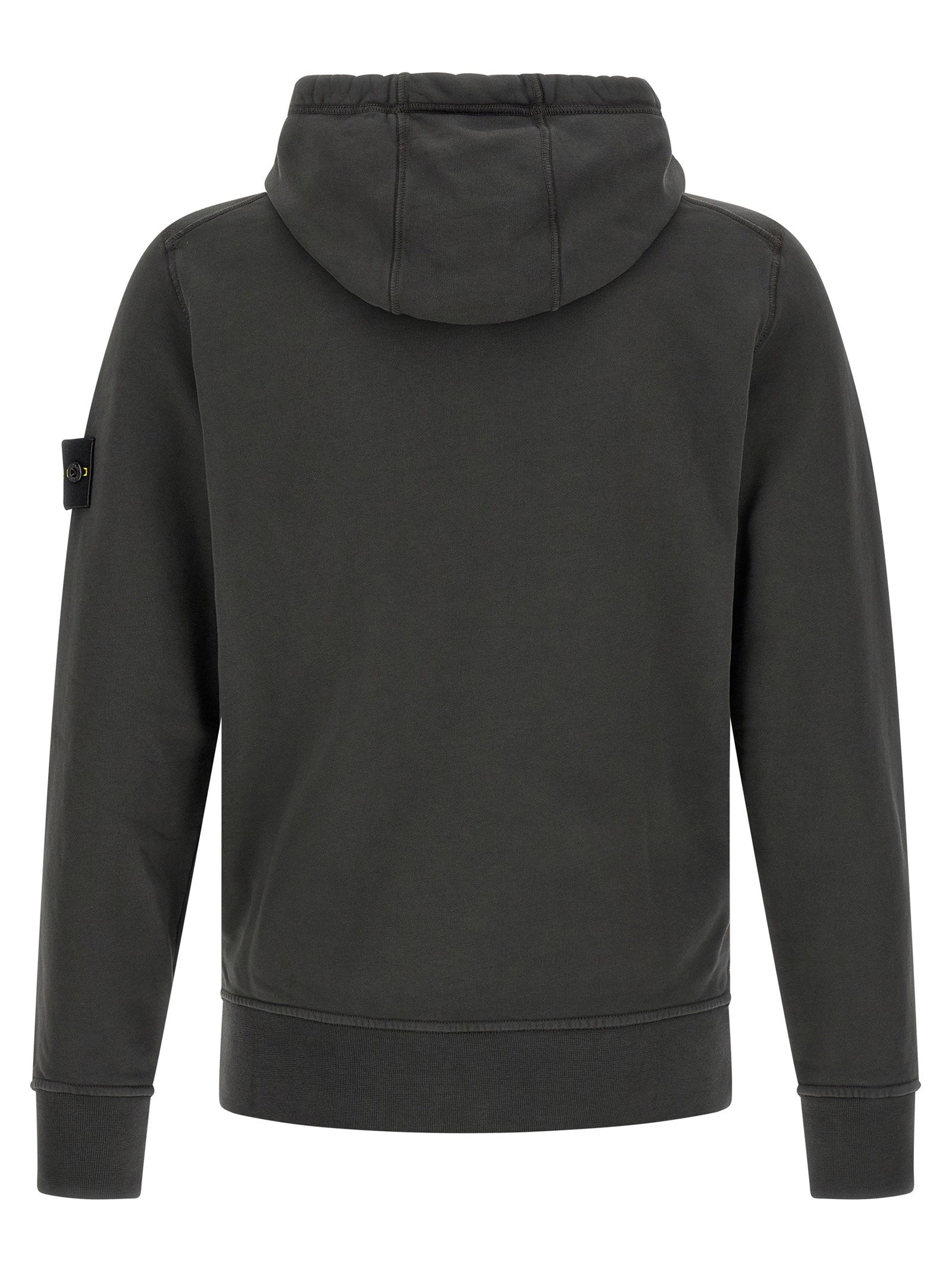 Stone Island Organic Cotton, Garment-Dyed Hoodie — Grey - M, view 2