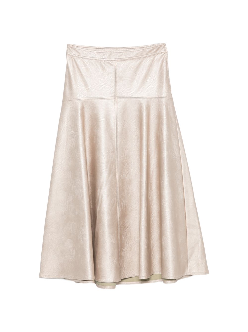 Forte Forte Metallic Eco Leather Skirt — Silver by Forte Forte