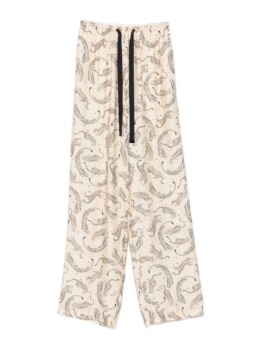 Forte Forte Paisley-Printed Drawstring Trousers — Cream by Forte Forte