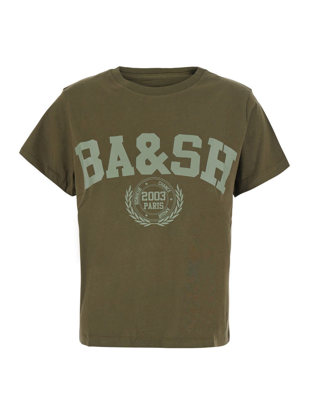 Ba&sh Logo-Graphic Cotton T-shirt — Green by Ba&sh