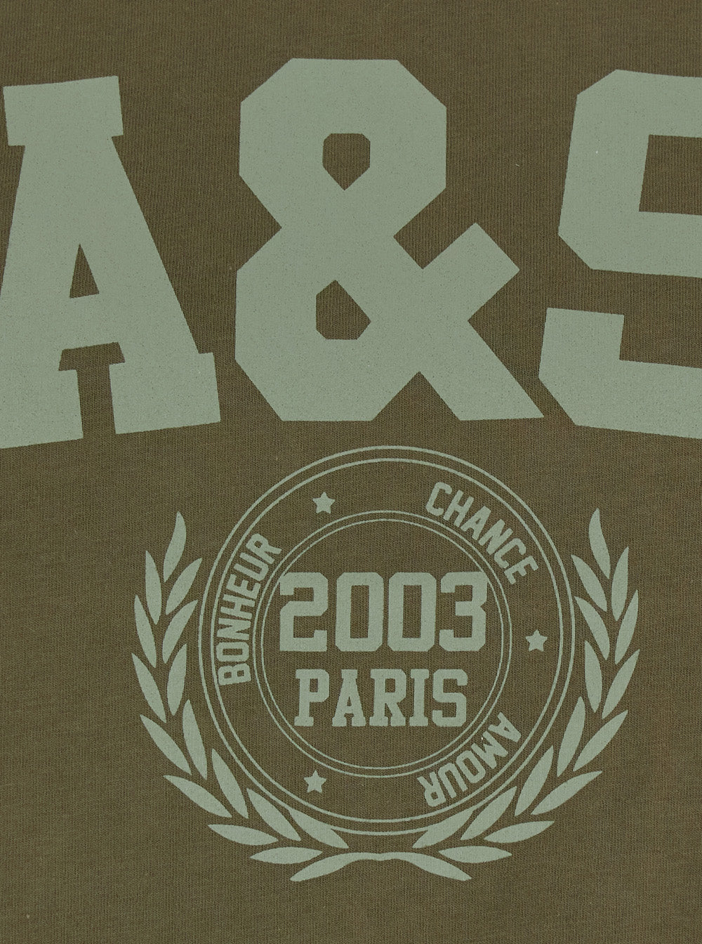 Ba&sh Logo-Graphic Cotton T-shirt — Green, view 3