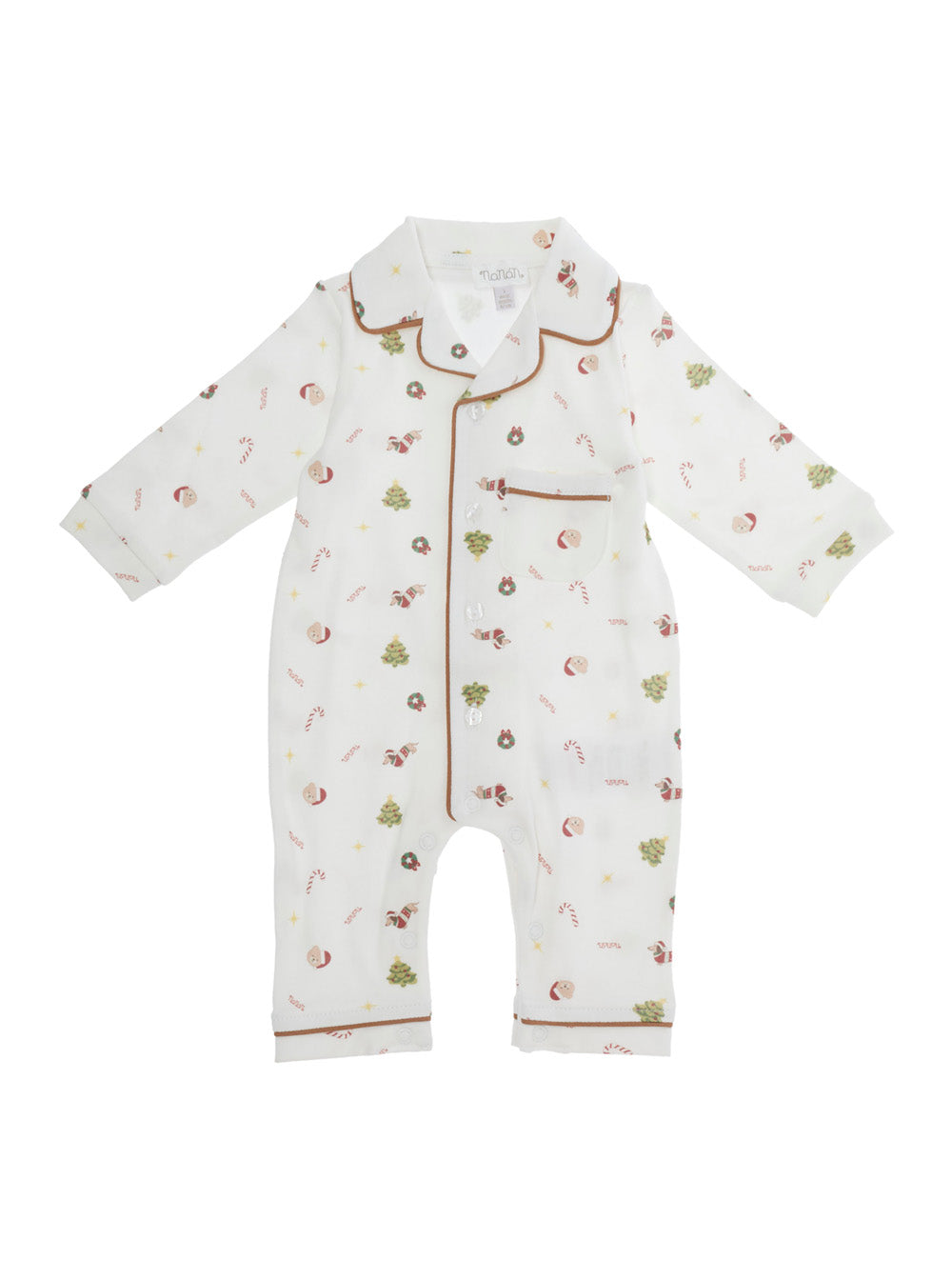 NanáN Festive Allover Print Onesie — White by NanáN