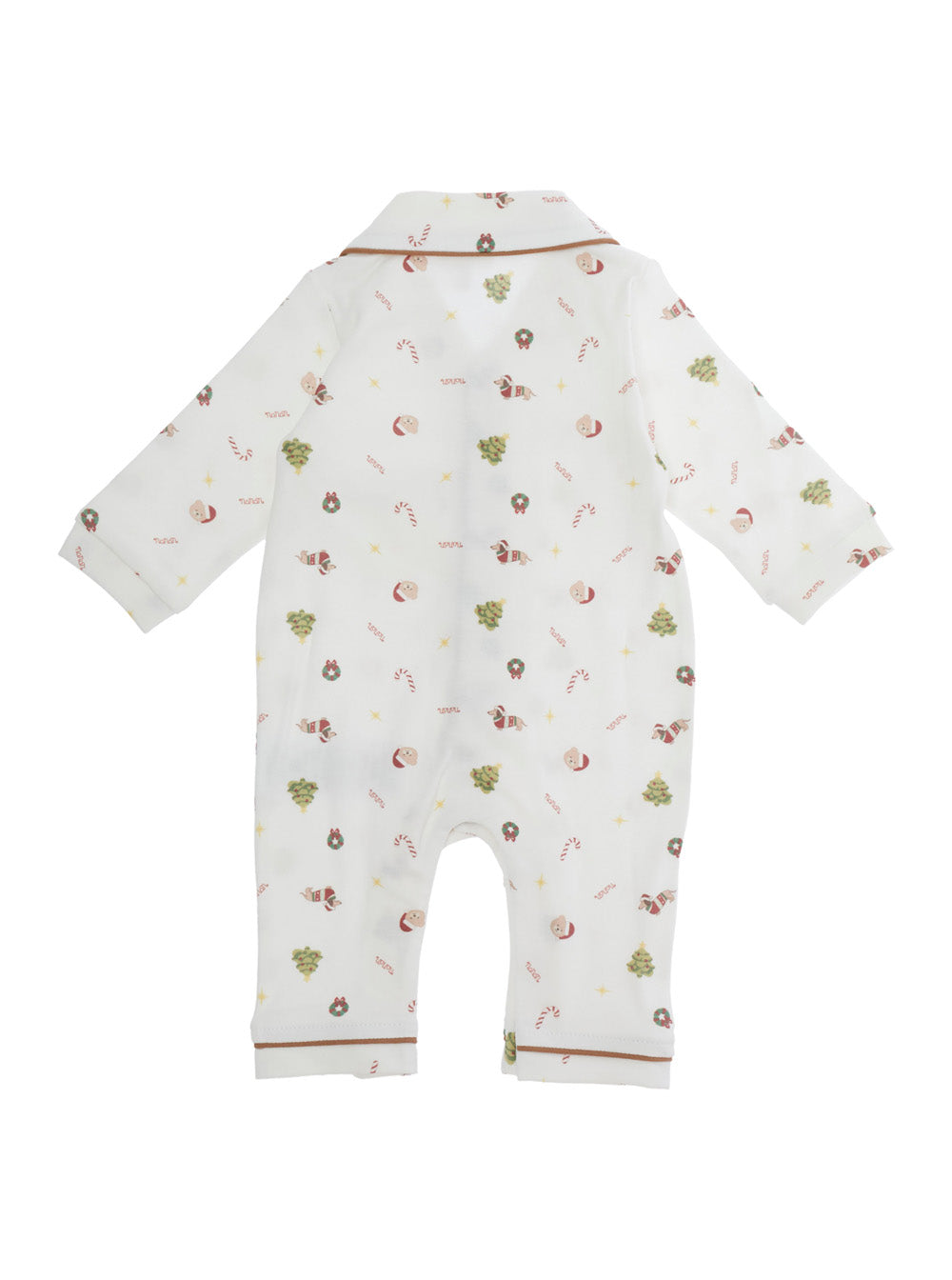 NanáN Festive Allover Print Onesie — White, view 2