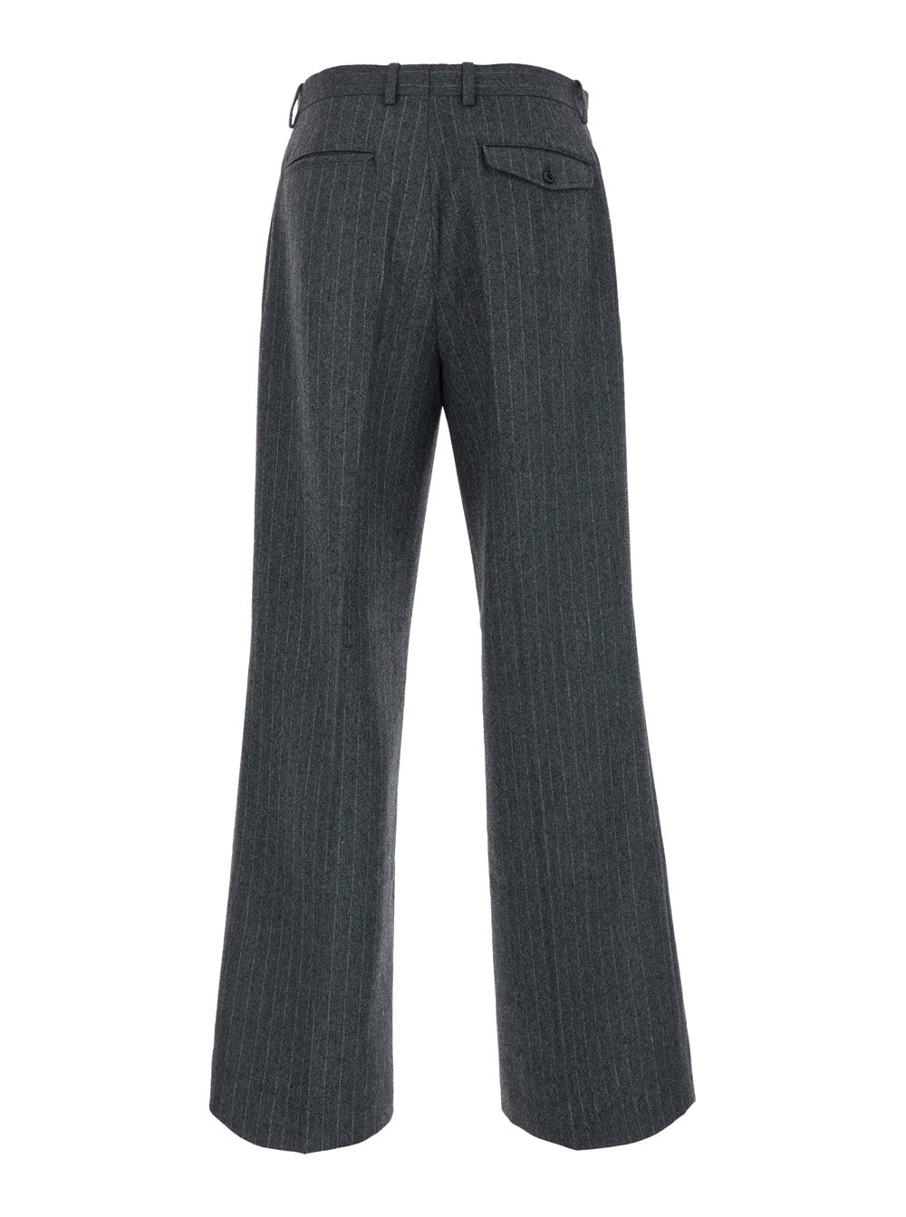 Tonywack Pleated Herringbone Wool Trousers — Gray, view 2
