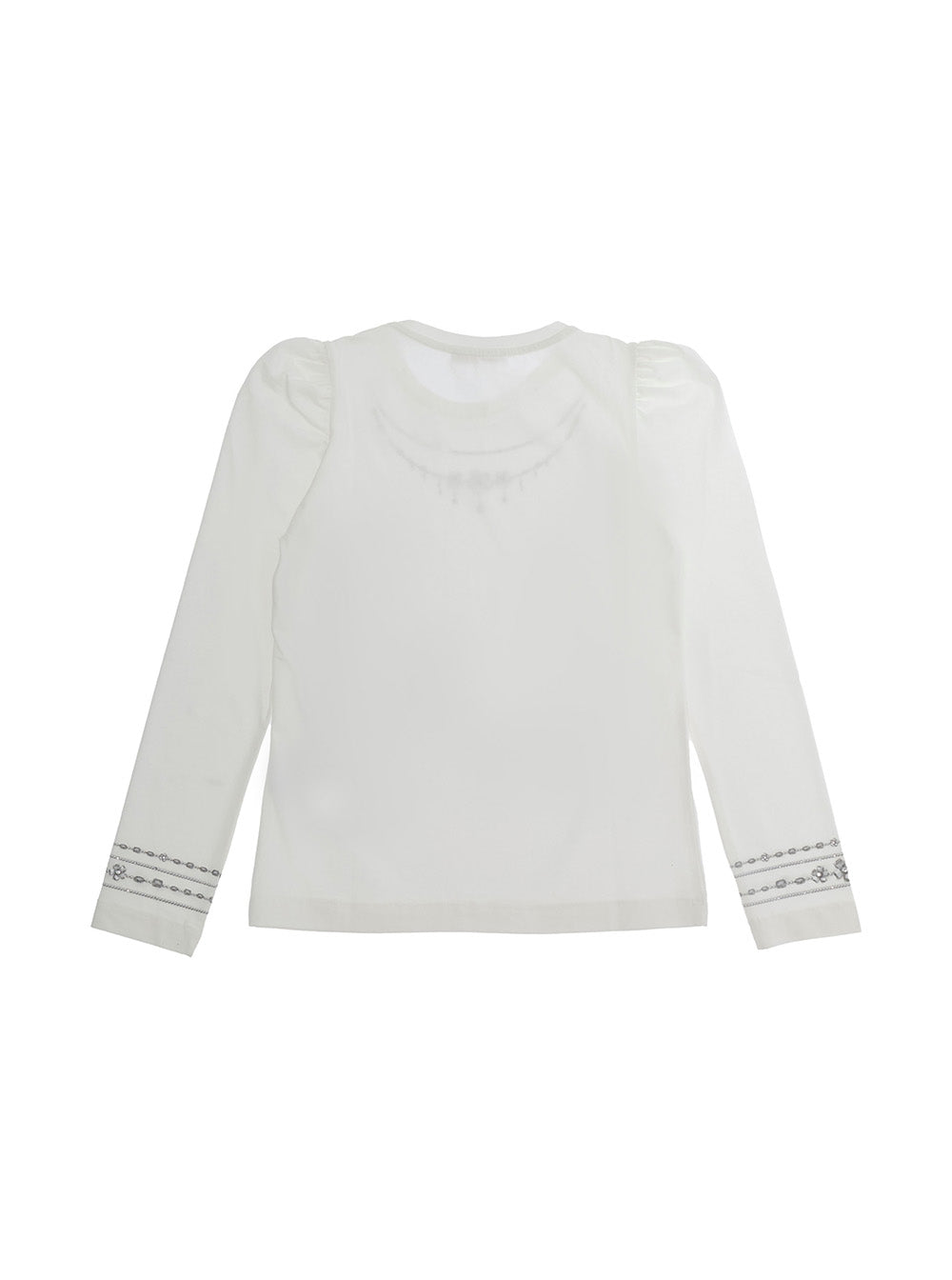 Monnalisa Strass-Embellished Top — White, view 2