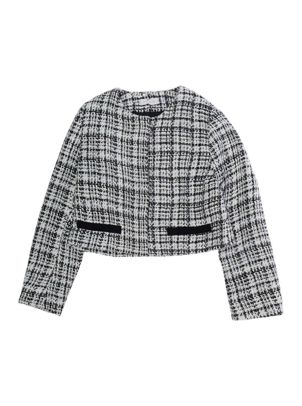 Monnalisa Boucle Zip-Up Jacket — Gray by Monnalisa