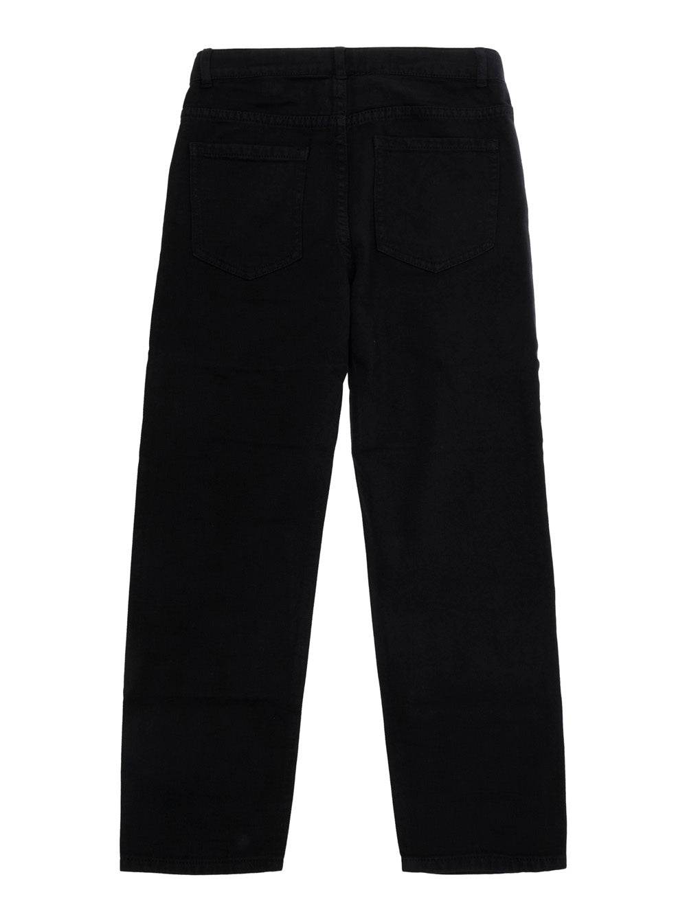 Moschino Logo Patch Cotton Trousers — Black, view 2