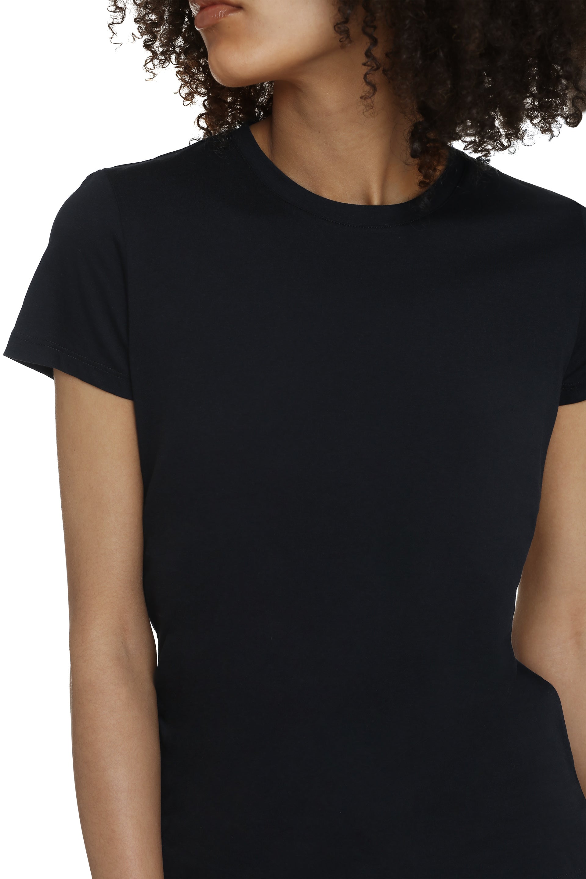 Vince Cotton Crew-Neck T-Shirt — Black, view 3