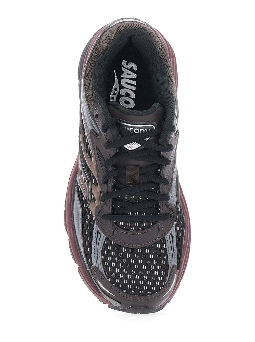 Saucony Leather and Mesh Sneakers — Multicolor, view 4