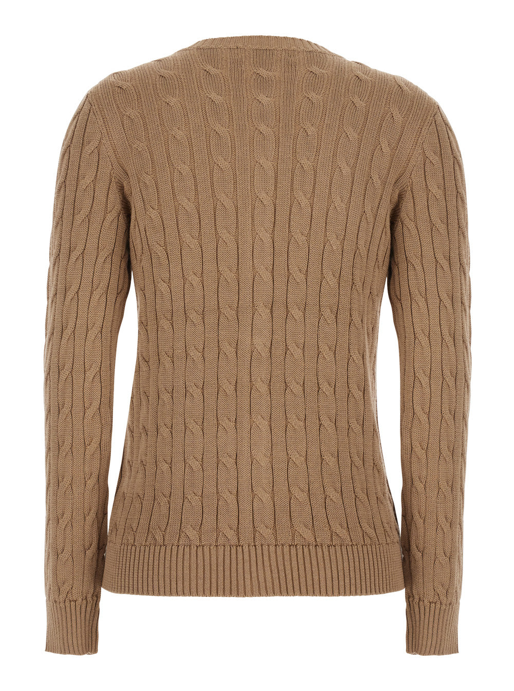Lauren Ralph Lauren Cable-Knit Cotton Cardigan — Beige, view 2