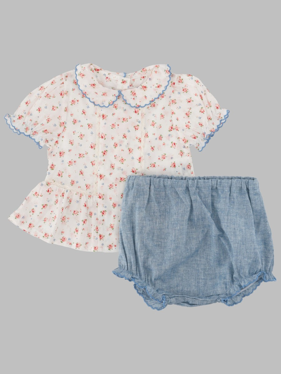 Tartine Et Chocolat Floral Cotton Shirt — White by Tartine Et Chocolat