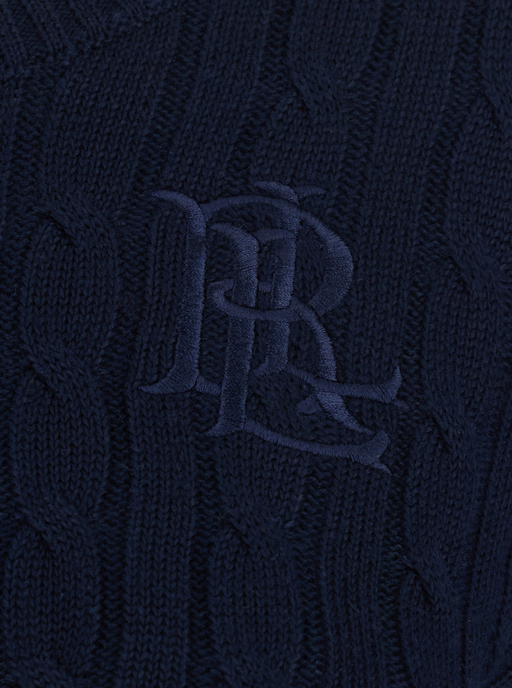 Lauren Ralph Lauren Cable-Knit Crewneck Sweater — Blue, view 2