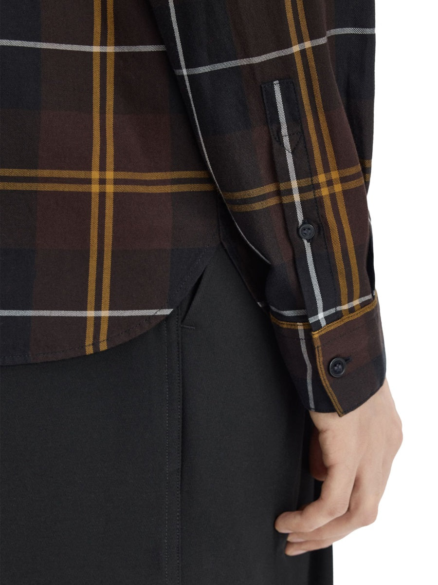 Fred Perry Check Cotton Shirt — Brown, view 2