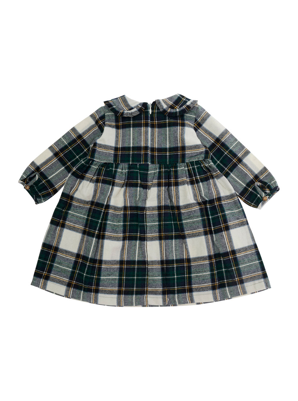 NanáN Tartan Cotton Dress — Green, view 2