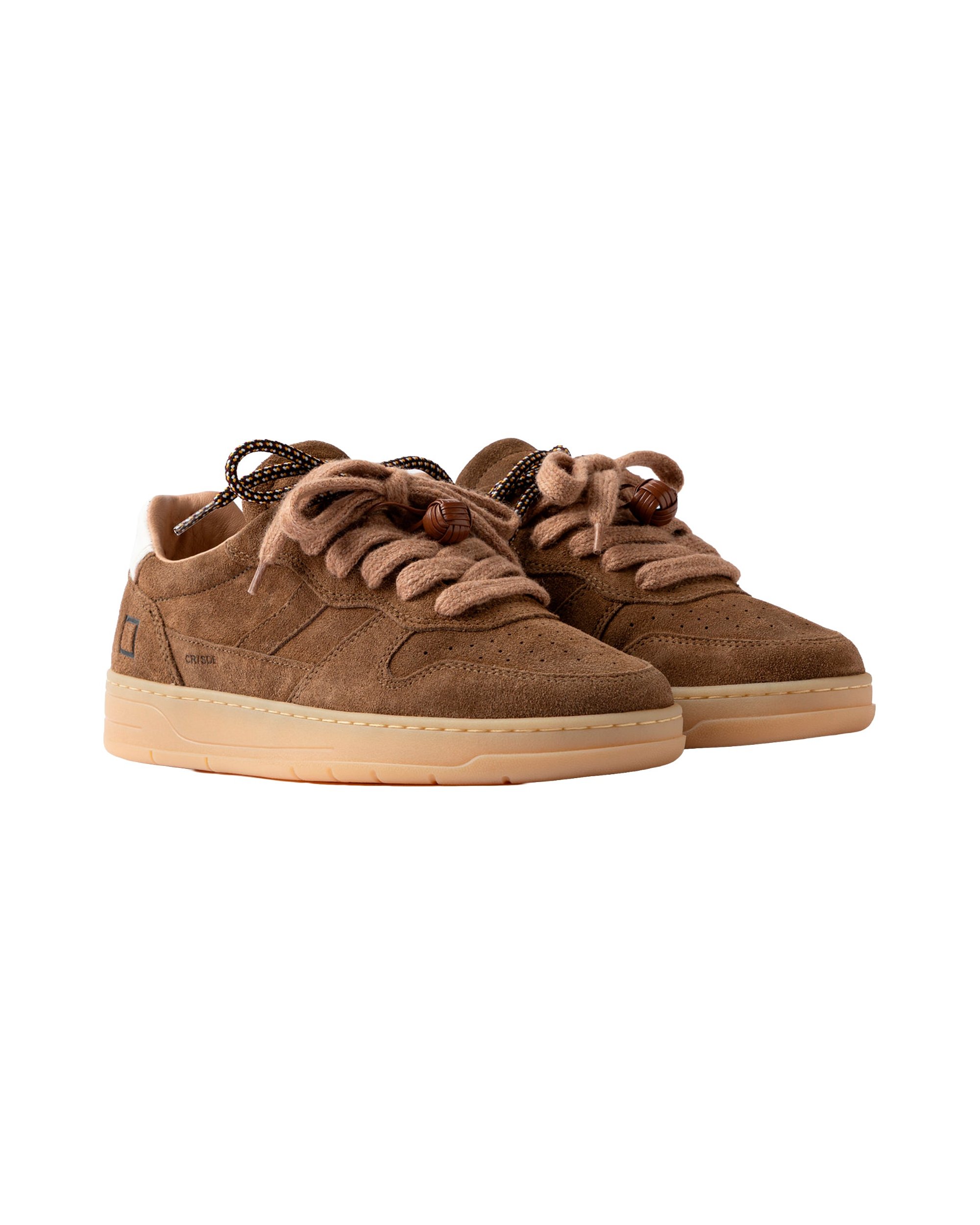 D.A.T.E. Suede Low-Top with Double Lacing Sneaker — Brown, view 2