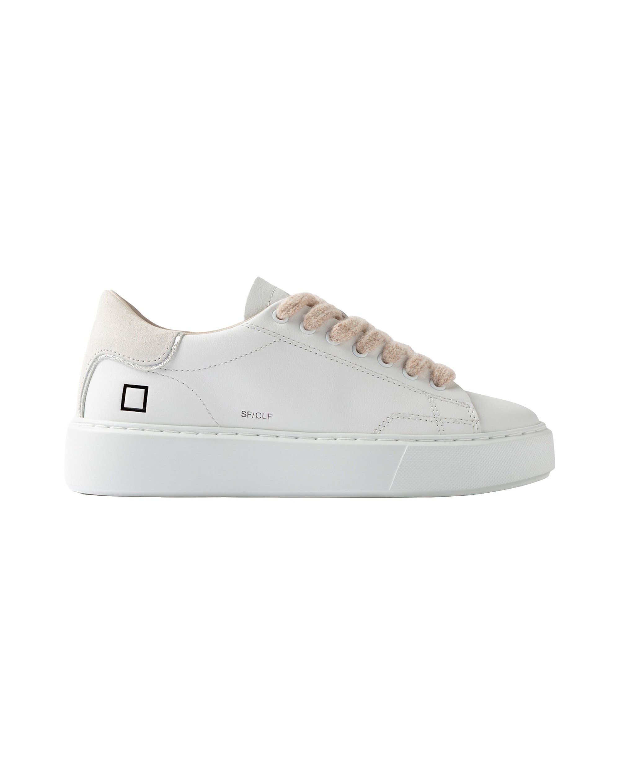 D.A.T.E. Leather Low-Top Sneaker — White by D.A.T.E.