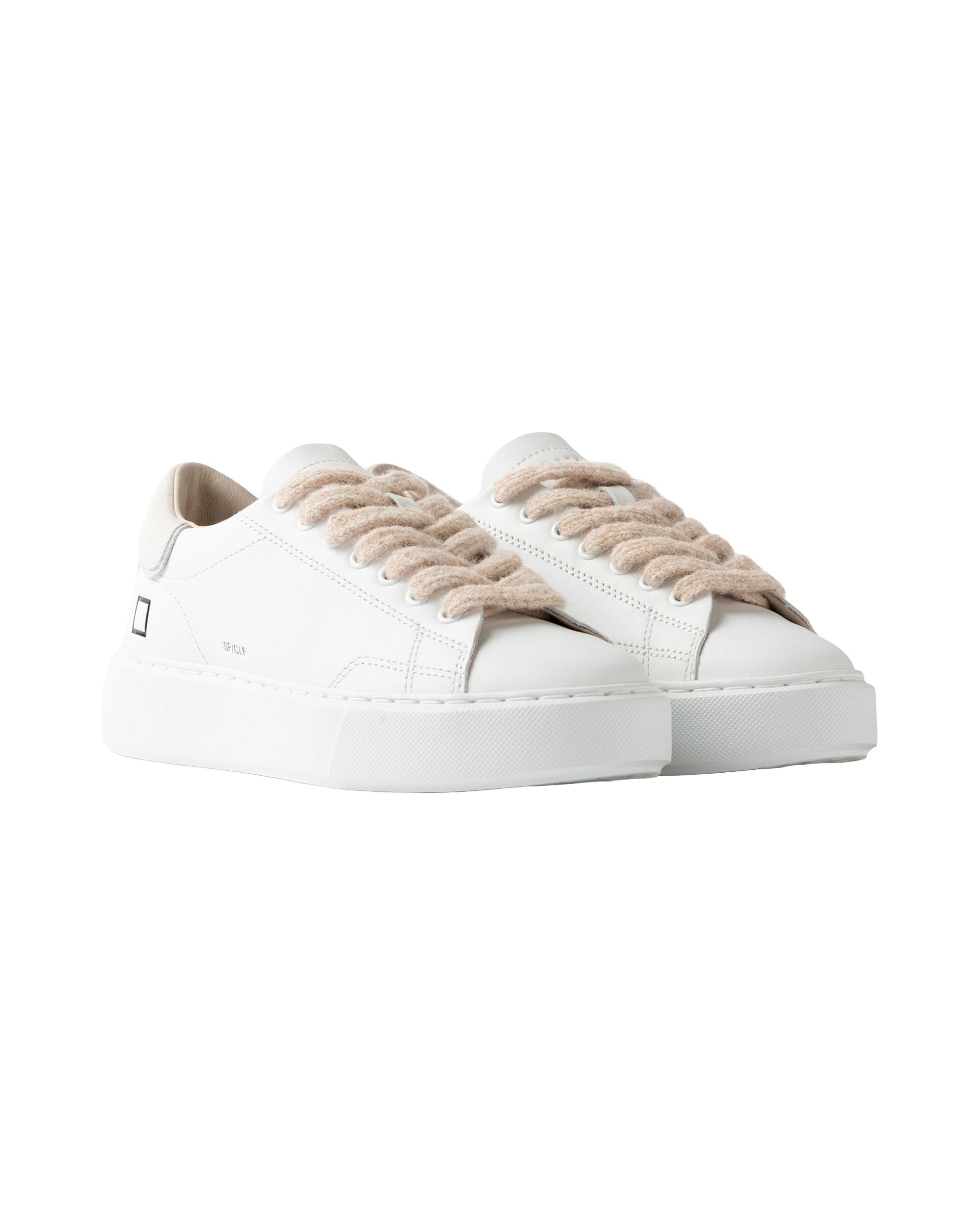 D.A.T.E. Leather Low-Top Sneaker — White, view 2