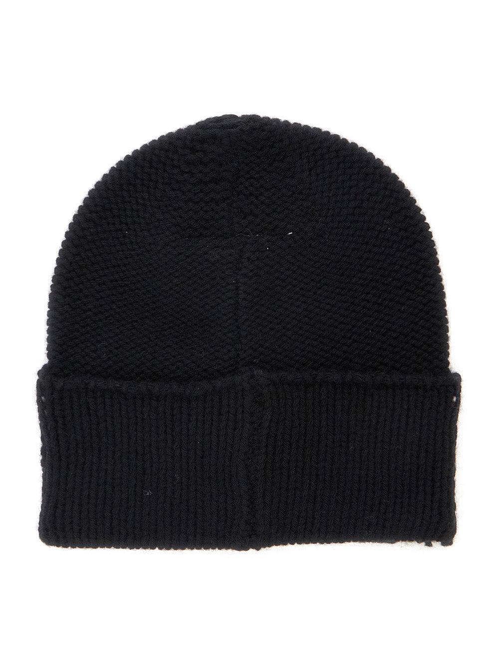 MM6 Maison Margiela M61051MM08VMM6F39U Logo-Knit Wool Beanie — Black, view 2