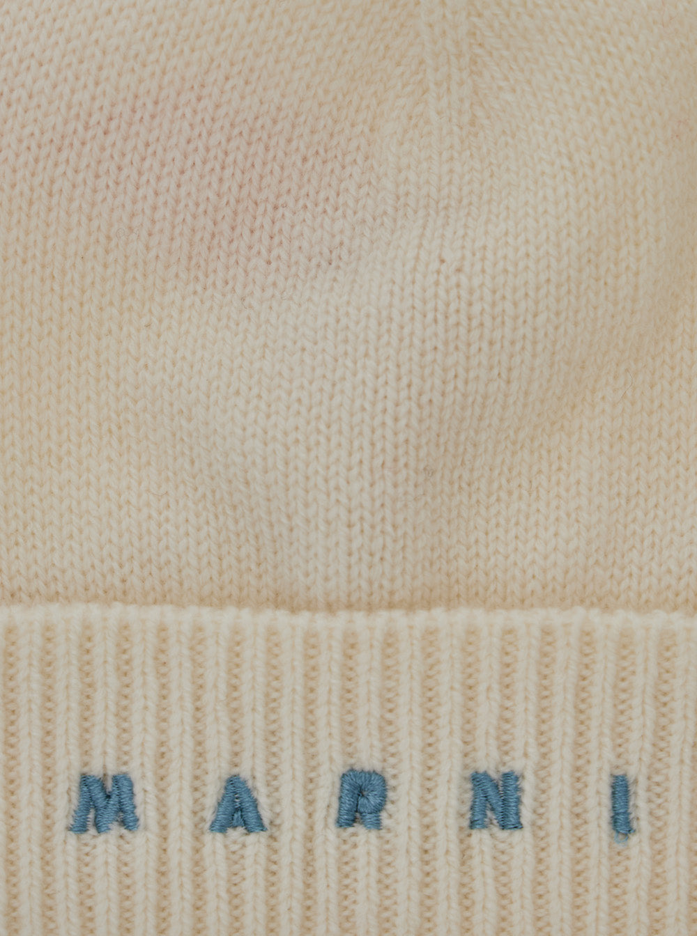 Marni M02008M004CMF62B Wool and Cashmere Knit Winter Hat — White, view 3