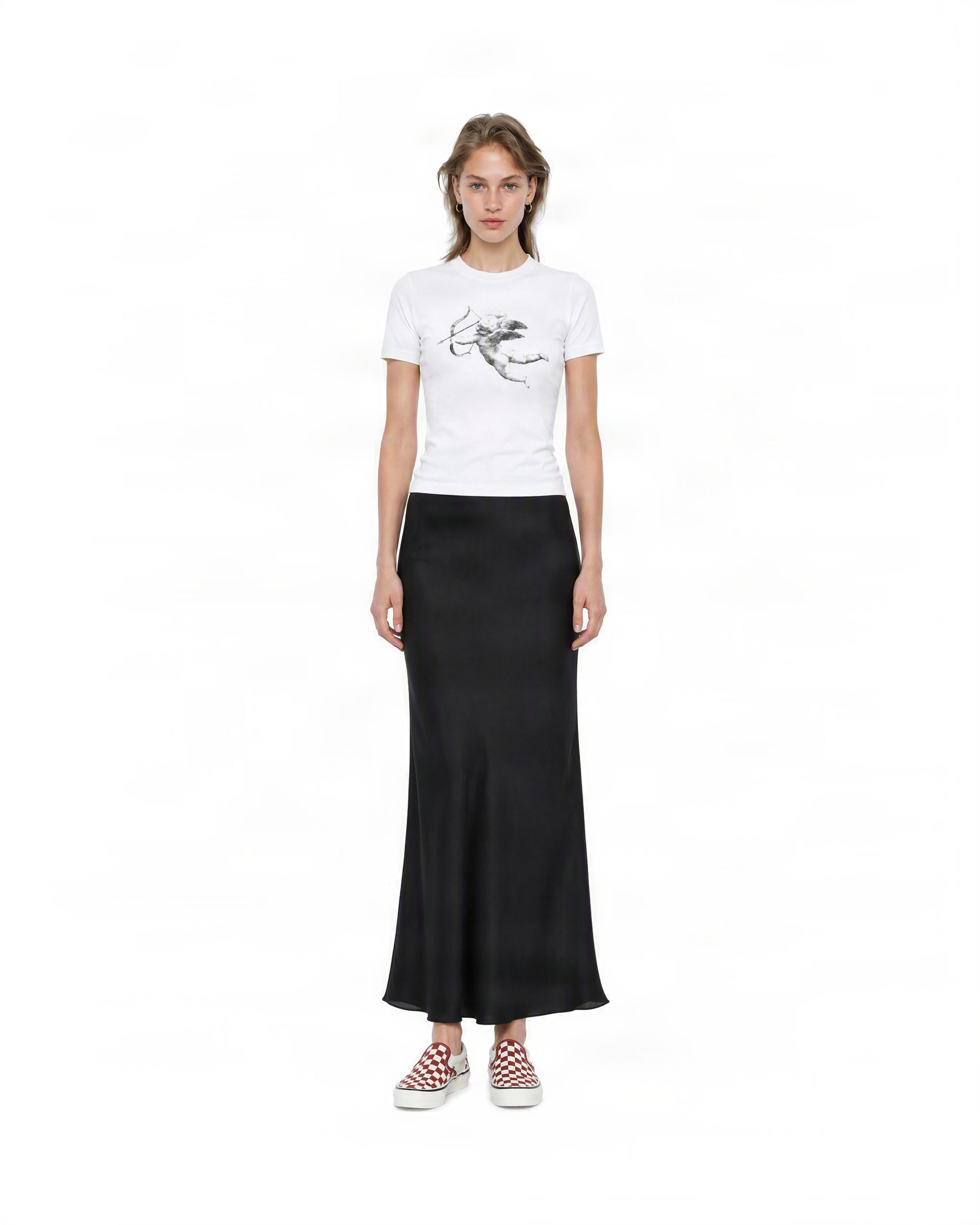 Fiorucci Cherub Graphic Print T-Shirt — White, view 3