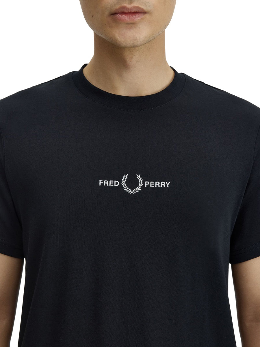 Fred Perry Embroidered Logo T-Shirt — Black by Fred Perry