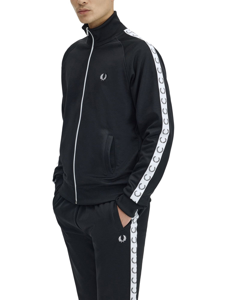 Fred Perry Logo-Embroidered Sweatshirt — Black by Fred Perry