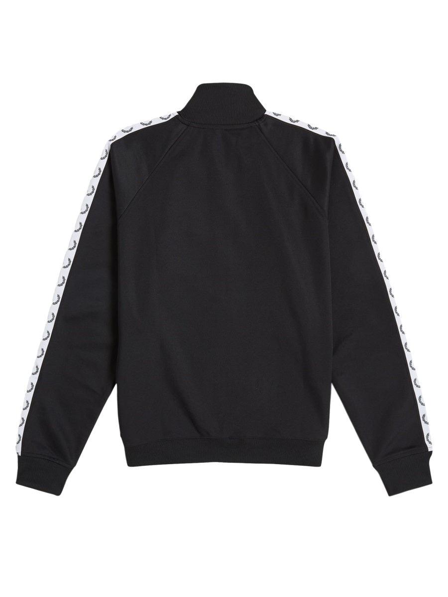 Fred Perry Logo-Embroidered Sweatshirt — Black, view 5
