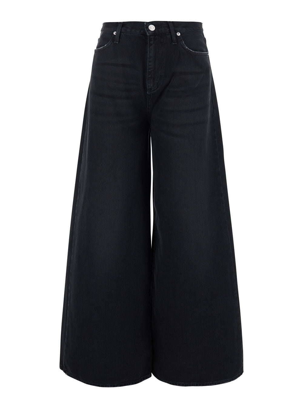 Roy Roger'S Wide-Leg Cotton Denim Jeans — Black by Roy Rogers