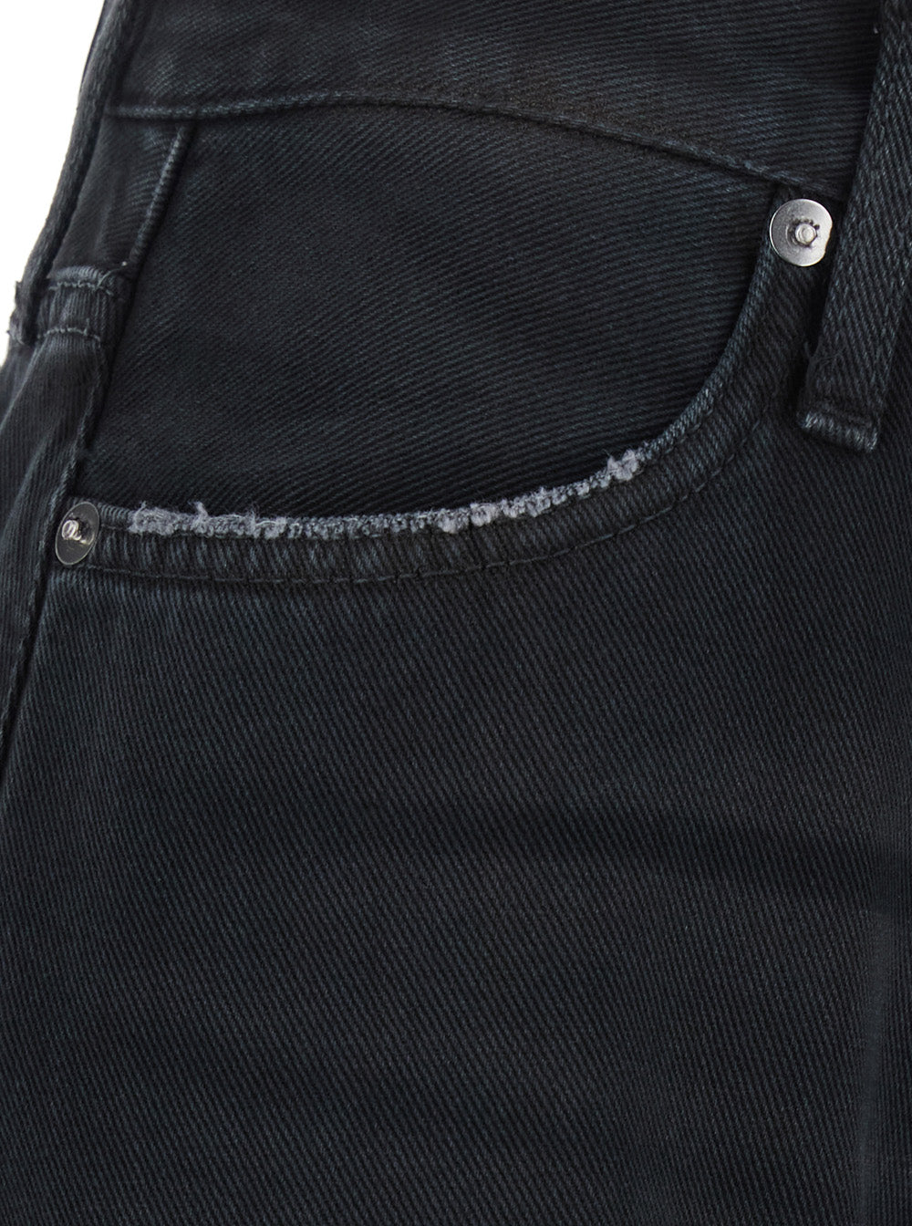 Roy Roger'S Wide-Leg Cotton Denim Jeans — Black, view 3