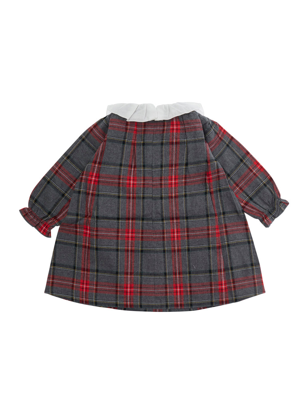NanáN Cotton Long-Sleeve Plaid Dress — Gray, view 2