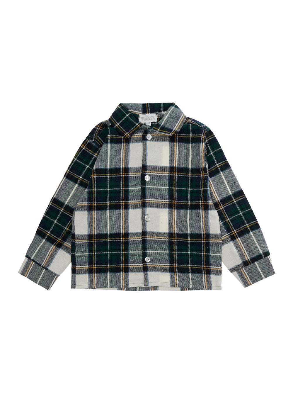 NanáN Cotton Check Shirt — Green by NanáN
