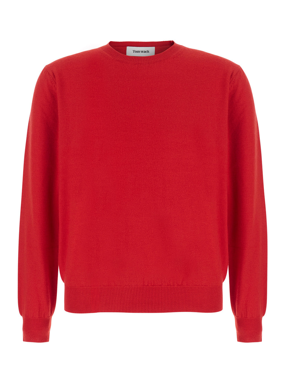 Tonywack Wool and Cashmere Crew-Neck Sweater — Red by Tonywack
